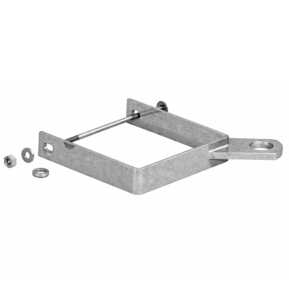 SQUARE POST GATE HANGER WITH EYE ON CORNER FOR METAL GATES